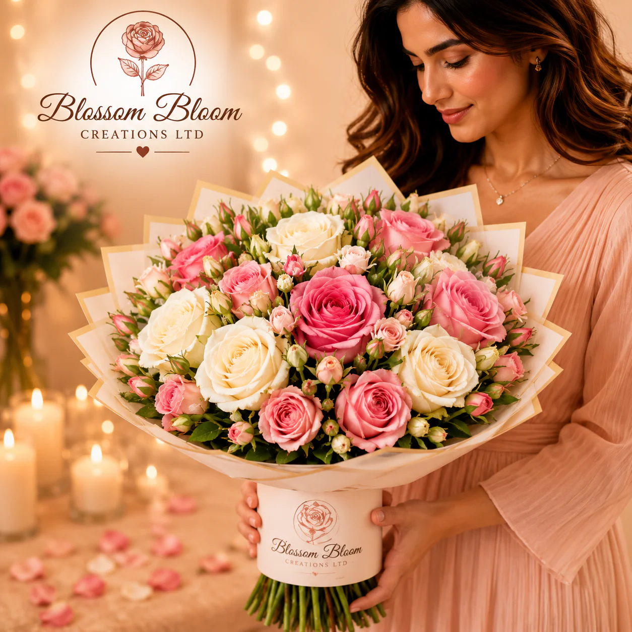 🌸 Blush Elegance Rose Bouquet - Image 2