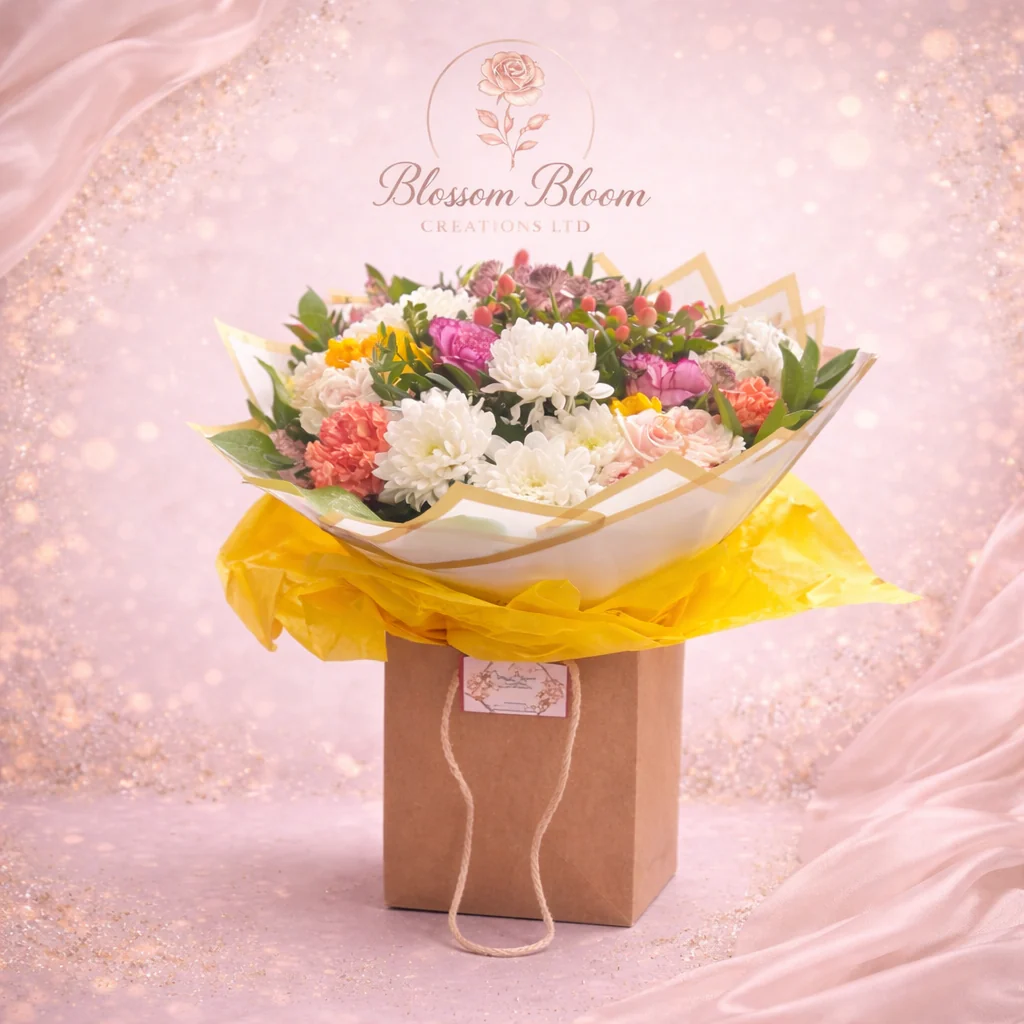 🌼 Sunshine Mixed Blossom Gift Bag Bouquet - Image 4