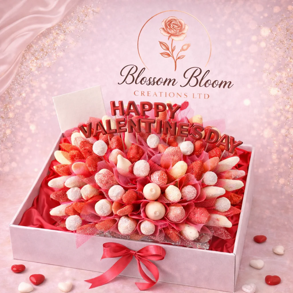 🍓🍫 Happy Valentine’s Day Chocolate & Fruit Box - Image 2