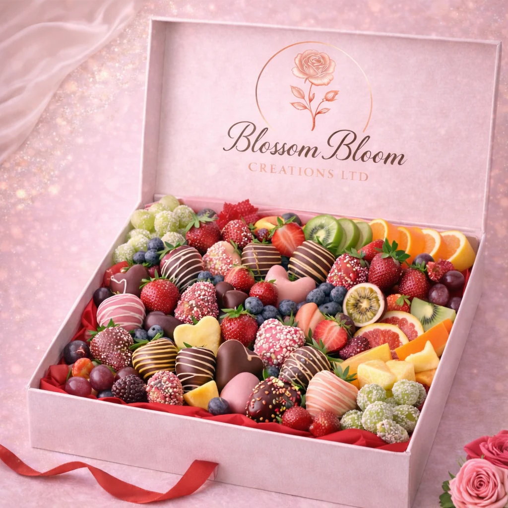 Berry Luxe Indulgence – Luxury Fruit & Chocolate Platter - Image 2