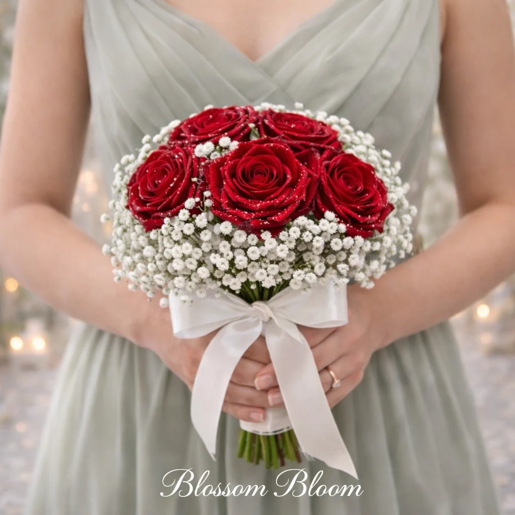 Classic Red Rose Bridesmaid Bouquet - Image 2