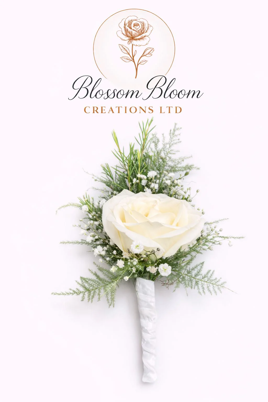 Ivory Elegance Rose Buttonhole
