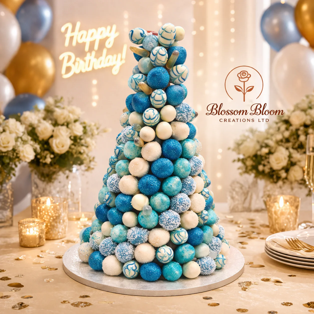 Luxury Chocolate-Covered Strawberry & Grape Delight with Infused Drink Tower - Image 2