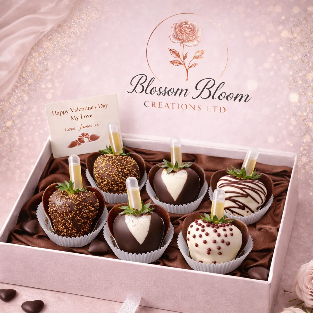 Luxury Dark Chocolate-Covered Strawberry Infusion Box - Image 3