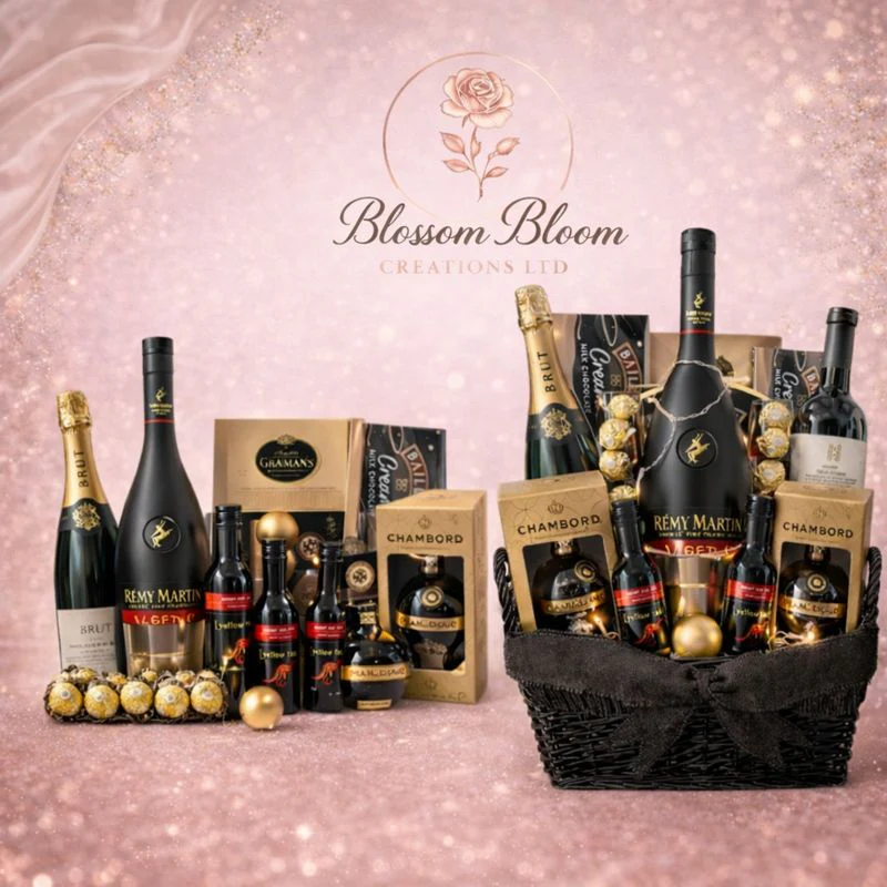 Prestige Gold Celebration Hamper – Rémy Martin, Sparkling Wine & Chambord Gift Set - Image 3