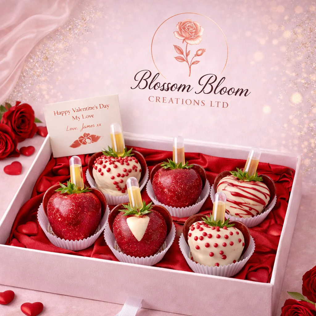 Red Chocolate-Dipped Strawberry Infusion Box - Image 3